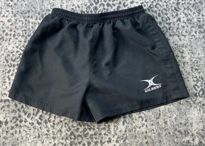 Vintage Gilbert Rugby Shorts Mens Small S Black Athletic Training Gym Short - Picture 1 of 11