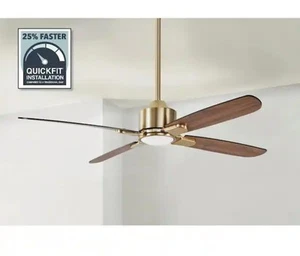 HB Chelia 56 in. Indoor Gold LED Ceiling Fan with Reversible Blades SW22008GD - Picture 1 of 6