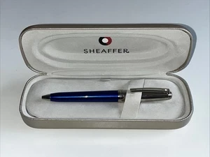 Vintage Sheaffer Prelude Rollerball Ballpoint Pen + Case + Papers Blue Chrome - Picture 1 of 10