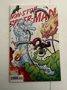 Marvel Non Stop Spiderman 1 Skottie Young Variant Cover 1° App Spirit Spider - Foto 1 di 2