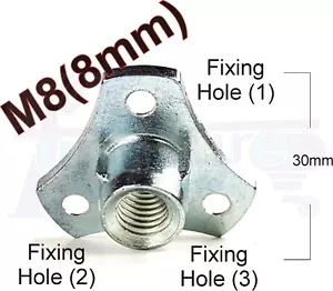 Strong Furniture Fittings Upholstery Fitting Leg Fitting Nuts 3 Point Fix Nut x8 - Picture 1 of 11