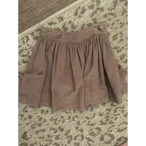 Girl's Brown Skirt Pinwhale Corduroy Twirly Pockets Pearls & Popcorn 5-6 - Picture 1 of 4