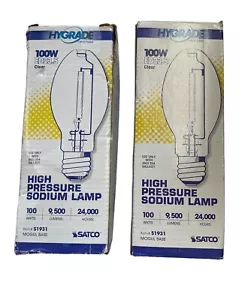 Satco S1931 High Pressure Sodium ED23.5 100W 2200K E39 Mogul Base Clear S54 2pk - Picture 1 of 6