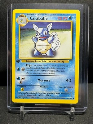 Carabaffe (Wartortle) 42/102 Pokémon 1999 Base Set 1st Edition LP - French - Image 1 of 2