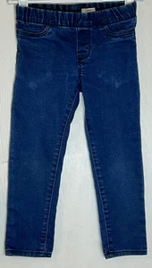 Oshkosh B'Gosh Little Girl's Sz 4 Jeggings Denim Blue Elastic Waist Back Pockets - Picture 1 of 10