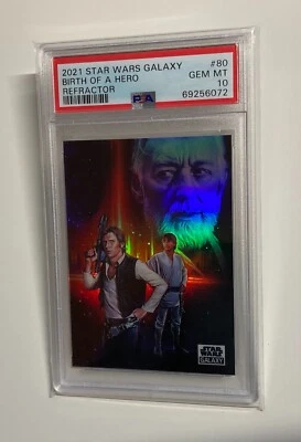Birth of A Hero 2021 Topps Chrome Star Wars Galaxy Refractor Card #80 PSA 10 - Image 1 of 3