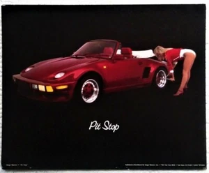 Porsche 911 Cabriolet Pit Stop  Poster  8x10 inches  NEW - Picture 1 of 1