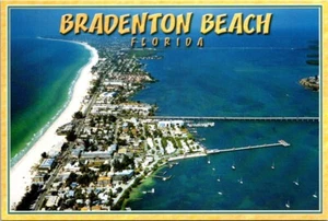 Postal Bradenton Beach Anna Marie Island Florida vista aérea FL 6x4 - Imagen 1 de 2