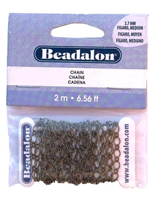 Beadalon Chain, Figaro Medium , 3.7mm - Picture 1 of 2