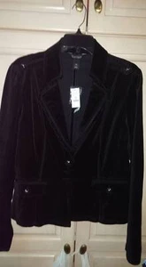 Chaqueta ""Terciopelo"" negra Casa Blanca Mercado Negro WHBM NUEVA CON ETIQUETA - Imagen 1 de 4