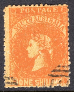 SA South Australia QV Sideface 1/- Orange  FORGERY - Picture 1 of 2