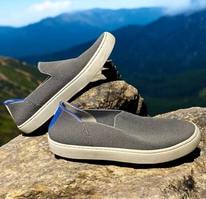 Zapatos Rothy's para mujer talla 8 sin cordones originales elásticos tejidos zapatillas planas gris azul - Imagen 1 de 9