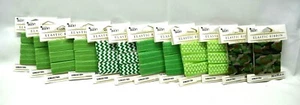 Cousin DIY Wide Elastic 12 Pack, Green, Polka Dot, Zig-Zag, Camo Patterns - Picture 1 of 6
