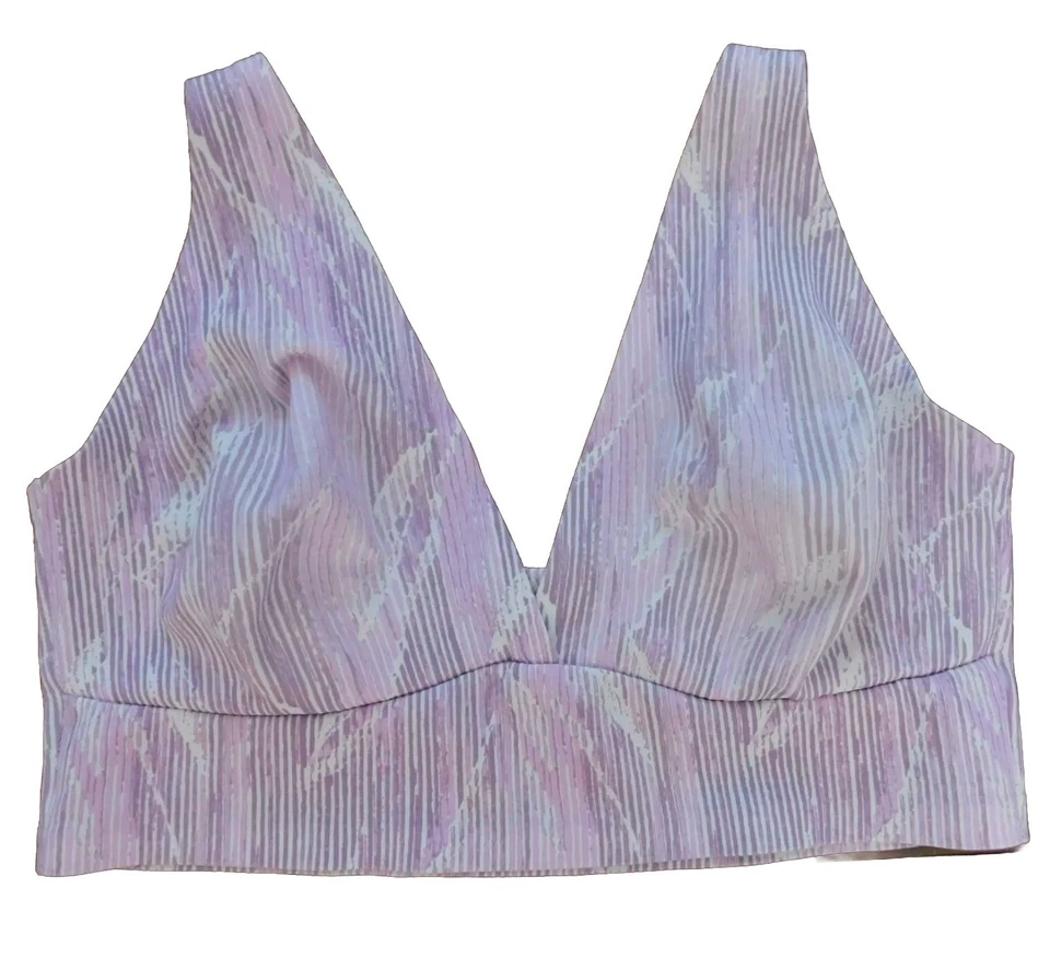 Bralette Auden sin forro, suéter a rayas lavanda XL para mujer usado en excelente estado Foto 1 de 4