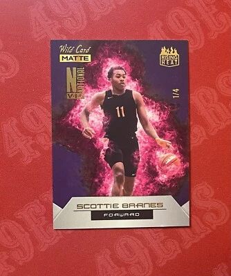 Scottie Barnes 2022 Wild Card Matte National Rising Heat /4 #RHN-16 SSP - Image 1 of 2