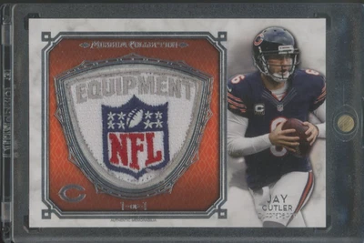 2013 Topps Museum Collection Jay Cutler Game Used NFL Shield One Of One 1/1 - Image 1 of 2