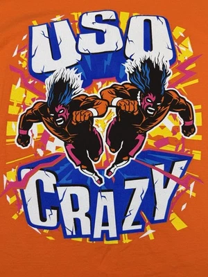 Camisa Grande USO CRAZY Adulto Naranja WWE Ropa Auténtica - Jimmy Jey Yeet - 2011 Foto 1 de 4