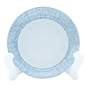 Thomas Germany THO425 Rhythm Shape White Blue Squares Bread & Butter Plate - Picture 1 of 8