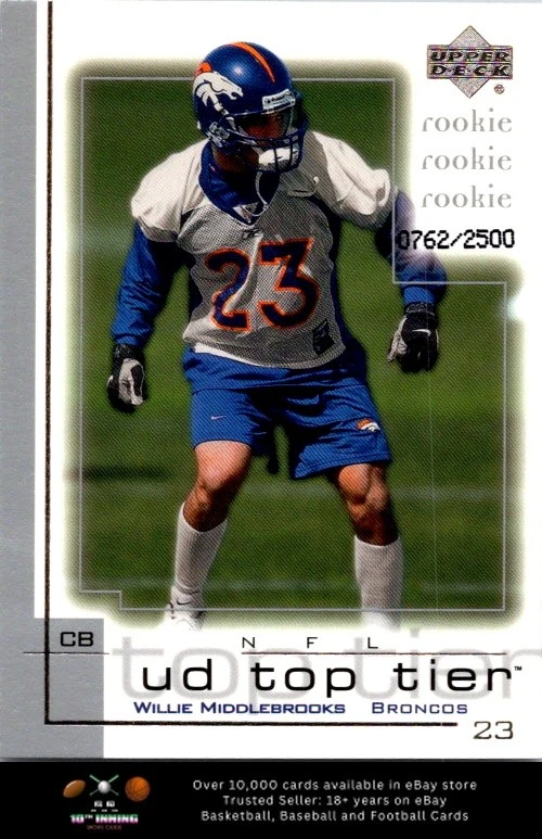 2001 Upper Deck Top Tier 0762/2000 #278 Willie Middlebrooks - Image 1 of 2