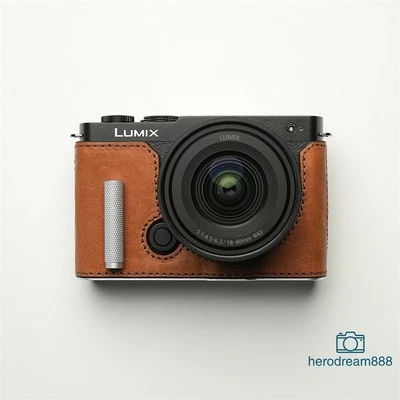 Grip Half Case For Panasonic LUMIX S9 Leather Metal Insert Camera Cover MrStone - Image 1 of 4