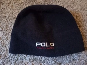 Polo Ralph Lauren homme logo bonnet polaire, ski crâne, chapeau temps froid, noir - Photo 1/5