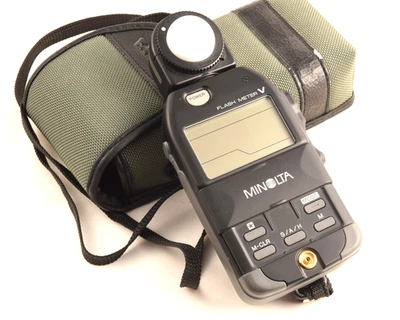 Medidor de flash Minolta V con estuche, instrucciones y caja excelente estado Foto 1 de 4