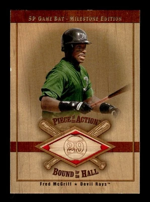 2001 SP Game Bat Milestone #B-FM Fred McGriff Piece of Action Bound for the Hall - Image 1 of 2