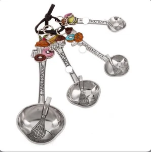 GANZ Measuring Spoons Sweets Donuts Cupcakes 4pc ER73664 - Picture 1 of 8