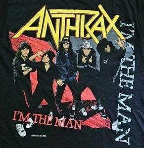 Camiseta De Colección Años 80 Anthrax I’m The Man 1988 Public Enemy Concierto Talla Pequeña - Imagen 1 de 8