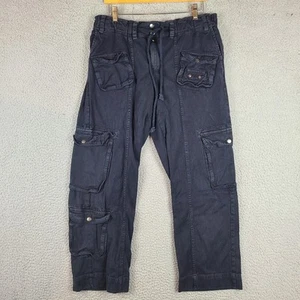 Free People Tahiti Cargo Utility Pants Black Boho Pockets Gorpcore Y2K Size M - Picture 1 of 10
