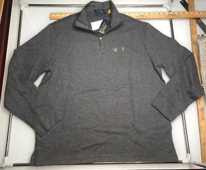NEW Polo Ralph Lauren Estate Rib Sweater Mens L Gray Flesh Pony Knit Sweatshirt - Picture 1 of 6