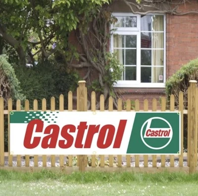MARKENLOS Castrol Banner Fahne Flagge flag Werkstatt Neu
