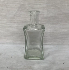 Vintage Clear Glass Figural Apothecary / Medicine 6" Bottle - Nice! - Picture 1 of 3