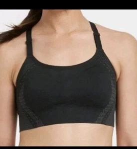 All In Motion Sports Bra High Support Bonded Seamless Womens Heather Black S - Picture 1 of 2
