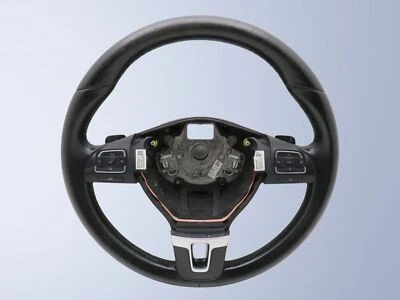 original Lederlenkrad Multifunktion Schaltwippen Leder schwarz VW Passat 3C B6 - Bild 1 von 4