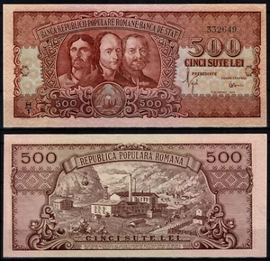 Romania 1949, 500 LEI, Horea Closca & Crisan, P#86a, aUNC! See the pictures! - Picture 1 of 5