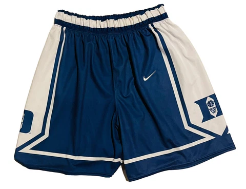 Vintage 90s Nike Team Sports Duke Blue Devils Basketball Shorts Blue Mens L Cover