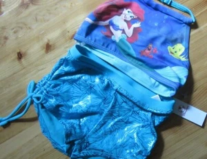 Disney Arial 5 Green/Blue Weight 37-43 Halter/Ruched Shorts Swim Suit Set NWT - Picture 1 of 5