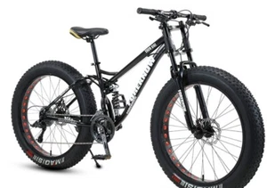 New Speed 21 Gears Mountain Bike Bicycle Men/Women 26" MTB - Fat Tyre Bike BLACK - Picture 1 of 13