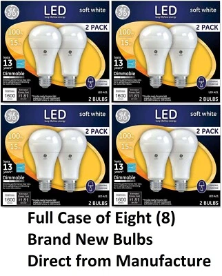 GE 8PK 15W SW A21 Bulb, PartNo 65941, by GE Lighting, Dimmable One Case qty - Image 1 of 4
