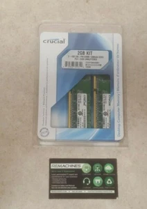 Crucial CT2CP12864AA667 2GB (1GB x 2) DDR2-667MHz Kit NEW IN BOX! SEALED! FS! - Picture 1 of 5