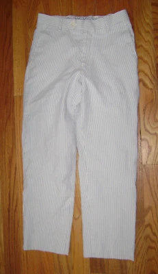 PANTALONES ELEGANTES FORRADOS RALPH LAUREN NIÑOS talla 8 24"-W AZUL BLANCO 100% ALGODÓN RAYAS Foto 1 de 4