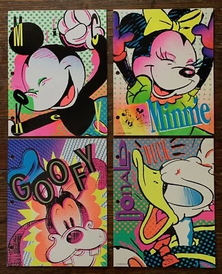 Disney Mead Folders Vintage Set of 4 Mickey Mouse Minnie Goofy Donald Duck NOS - Image 1 of 4