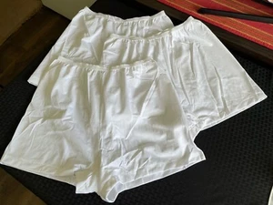 3 Vintage 60's SEARS White Acetate Polyester Panties Shorts Size 8 Hips 41-42 - Picture 1 of 15