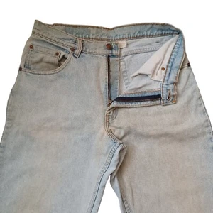 Vintage Levis 560 Jeans Mens 33x34 Blue Light Wash Tapered Leg Act 31x30 90s USA - Picture 1 of 16