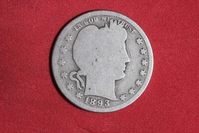 Estate Find 1893 - Barber Quarter!! #K51664 - Image 1 of 2