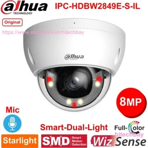 Dahua 4K 8MP Full-Color IPC-HDBW2849E-S-IL WizSense Camera PoE Smart-Dual-Light - Picture 1 of 8
