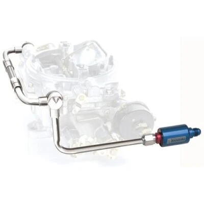 Edelbrock Inc. 8133 Fuel Line Kit - Thunder Series AVS, Blue Aluminum Filter NEW - image 1 of 3