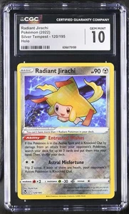 RADIANT JIRACHI 120/195 - POKEMON TCG HOLO SILVER TEMPEST 2022 CGC 10 - Picture 1 of 2