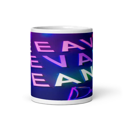 Futuristic New Year's Eve Holographic Neon Lights 11oz Ceramic Mug - Image 1 of 3